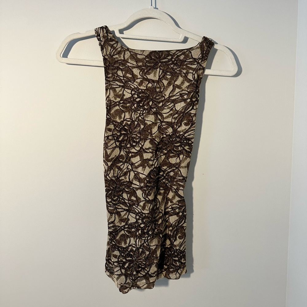 Vintage Ann Taylor Brown Sparkle Tank
